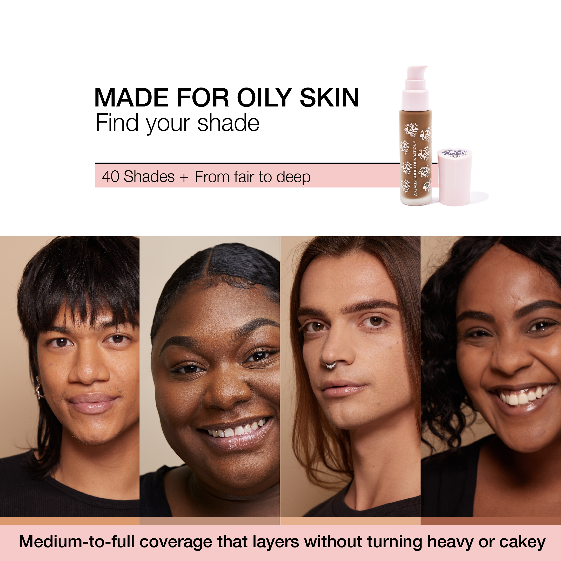 A REALLY GOOD FOUNDATION - 107L Light + Cool Peach Undertones