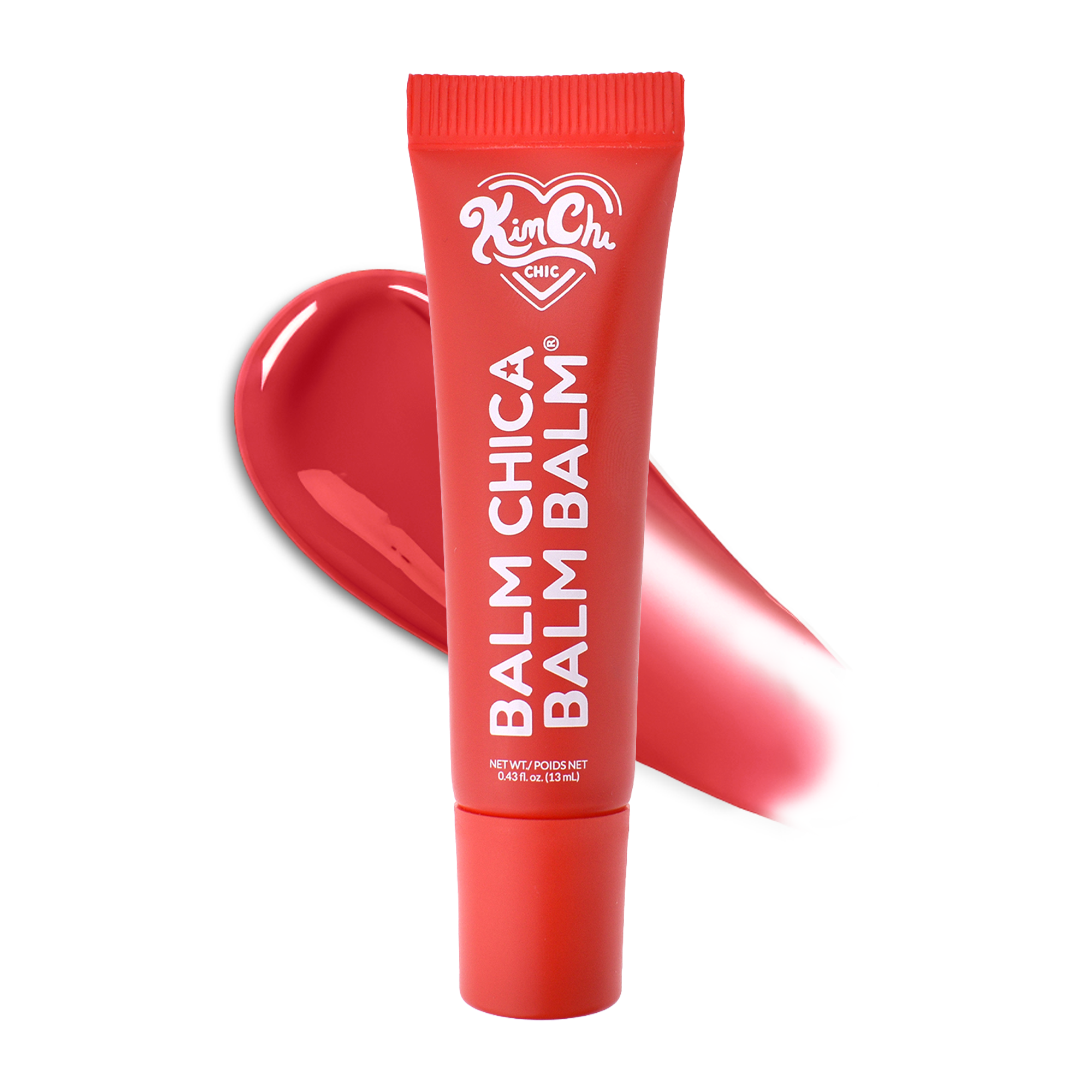 Kim Chi Balm Chica Balm Balm in red, moisturizing lip balm with a smooth glossy finish, 13ml.