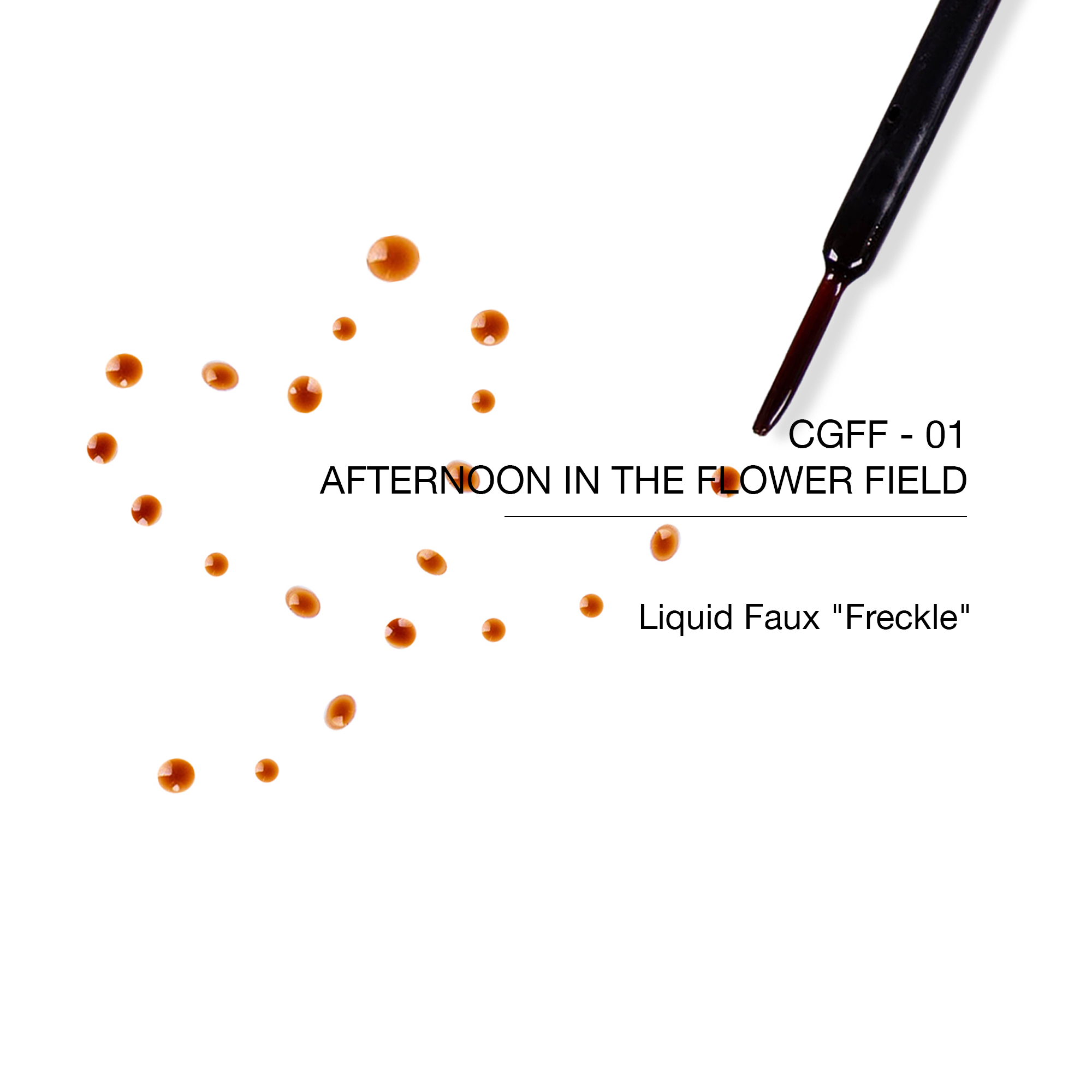 Liquid Faux Freckle in 'Afternoon in the Flower Field' color, featuring a precision applicator.