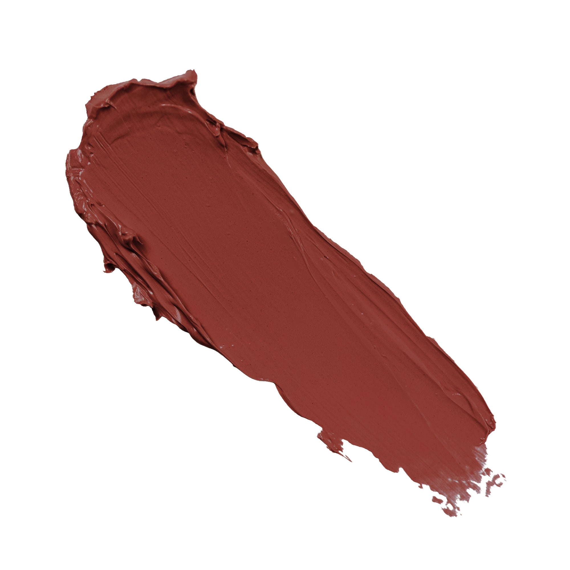 Swatch of a rich brown lipstick or paint.