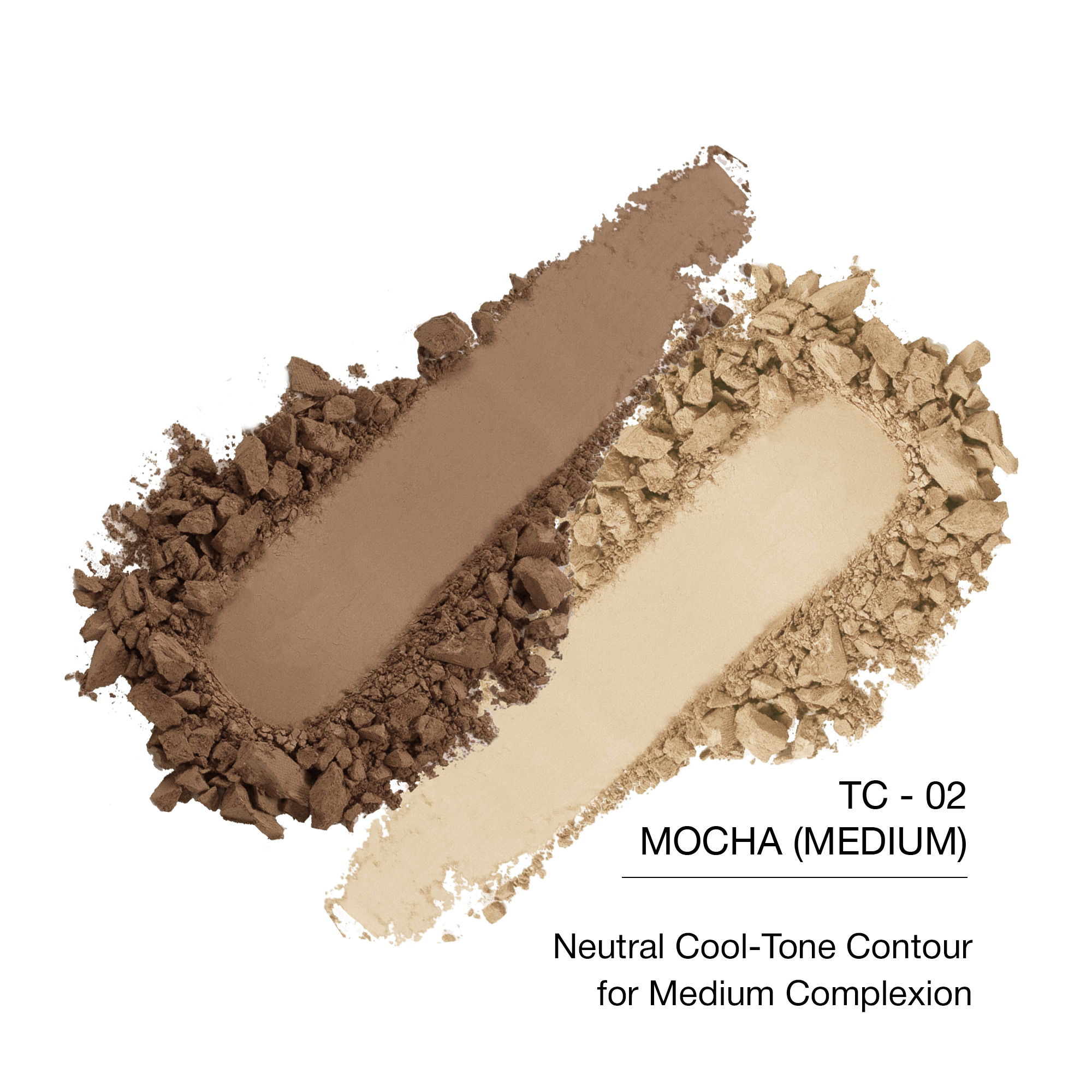 TC-02 Mocha neutral cool-tone contour for medium complexion in powder form.