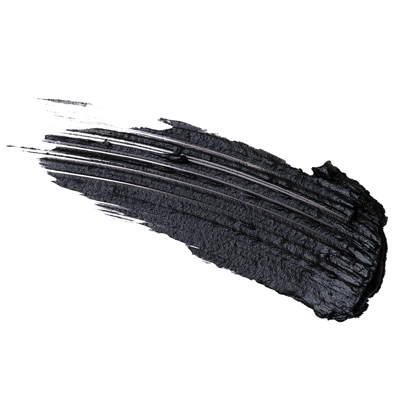 Black paint brush stroke on white background
