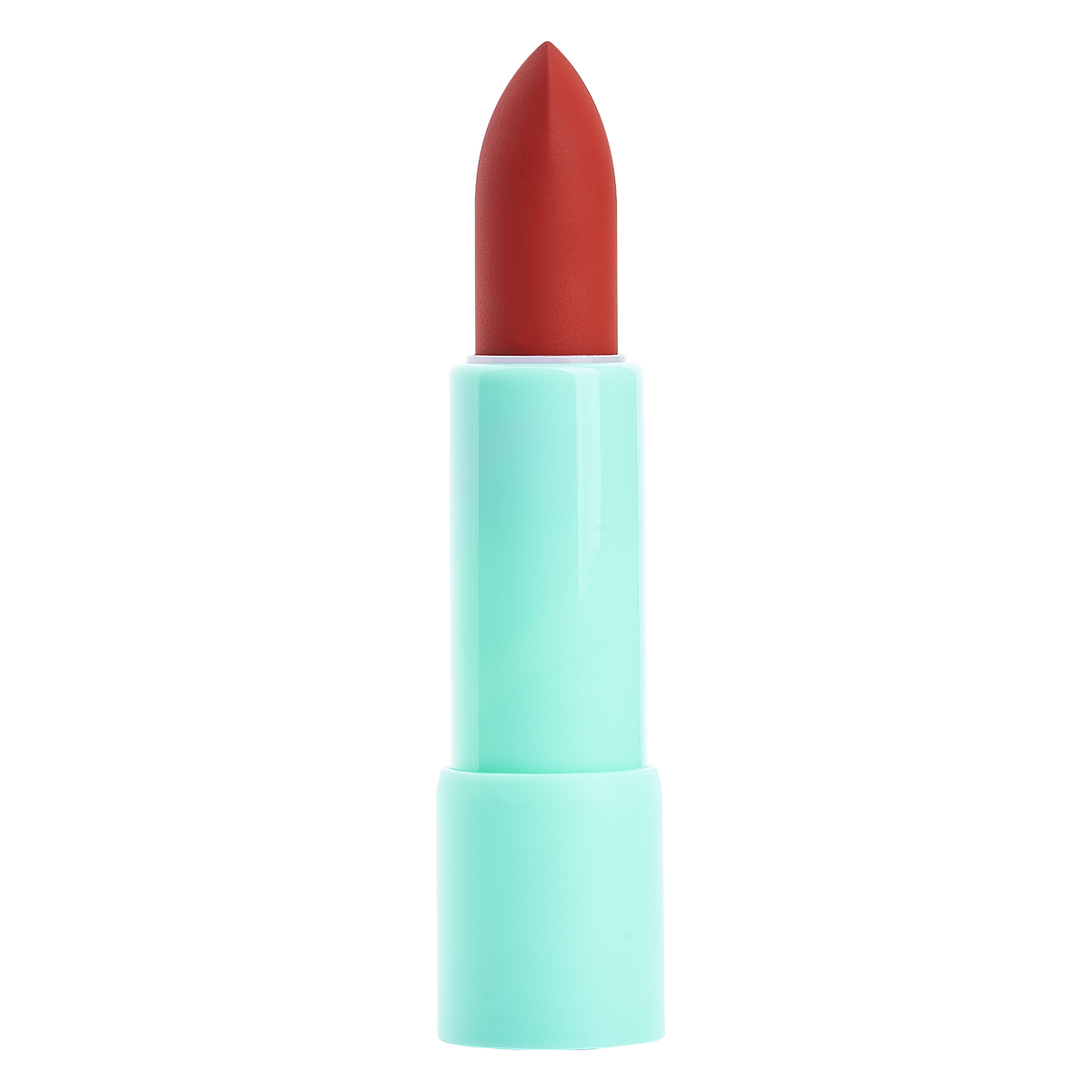 Red lipstick in a mint green tube