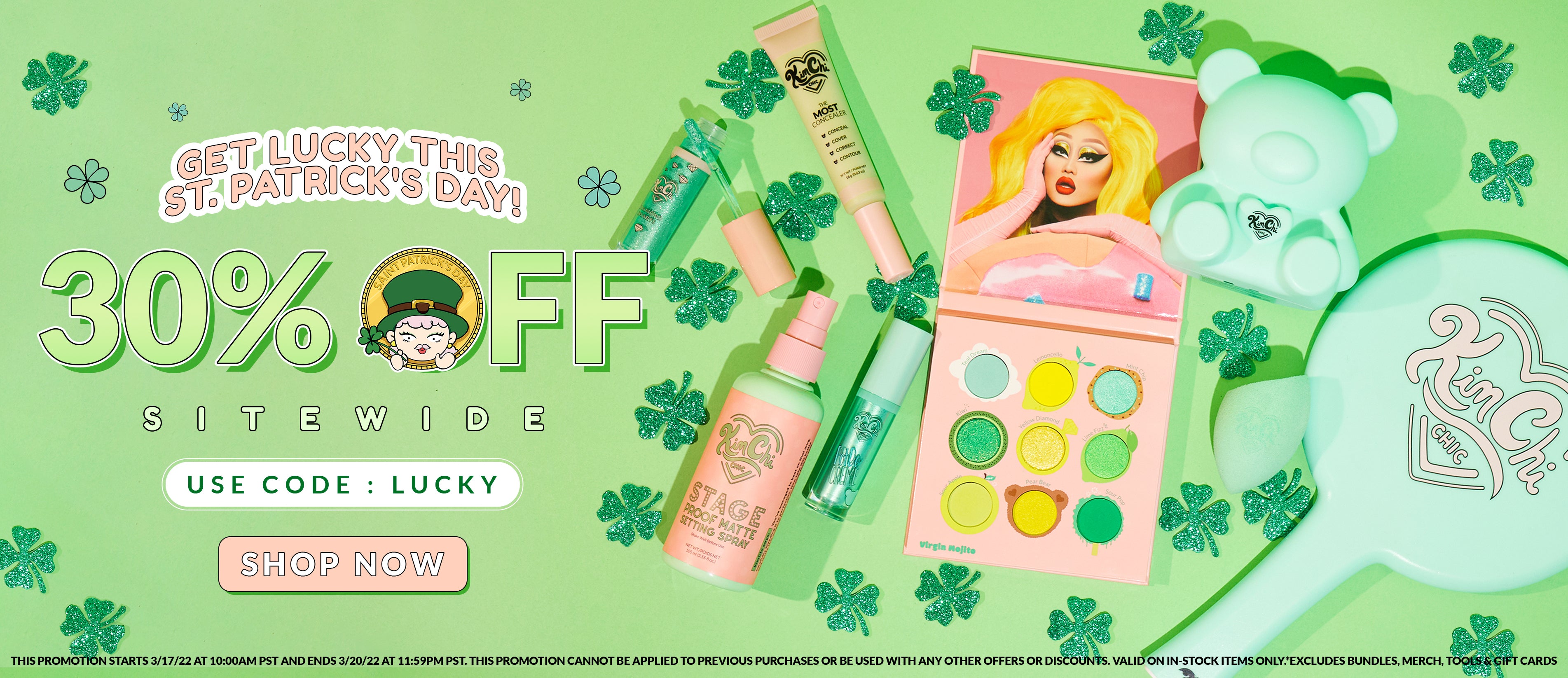 HAPPY ST. PATRICK'S DAY // TAKE 30% OFF WITH CODE: LUCKY