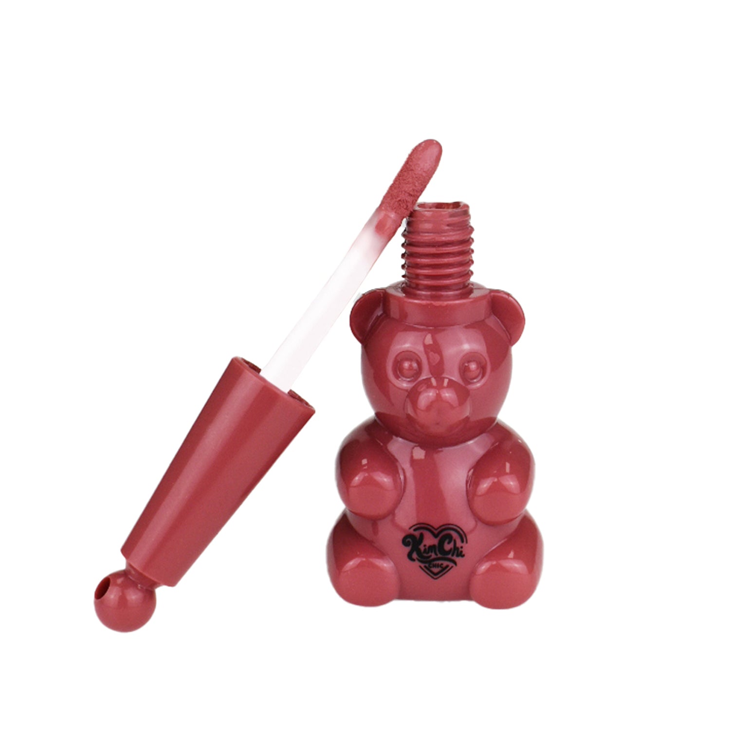 Bear-shaped lip gloss container with wand