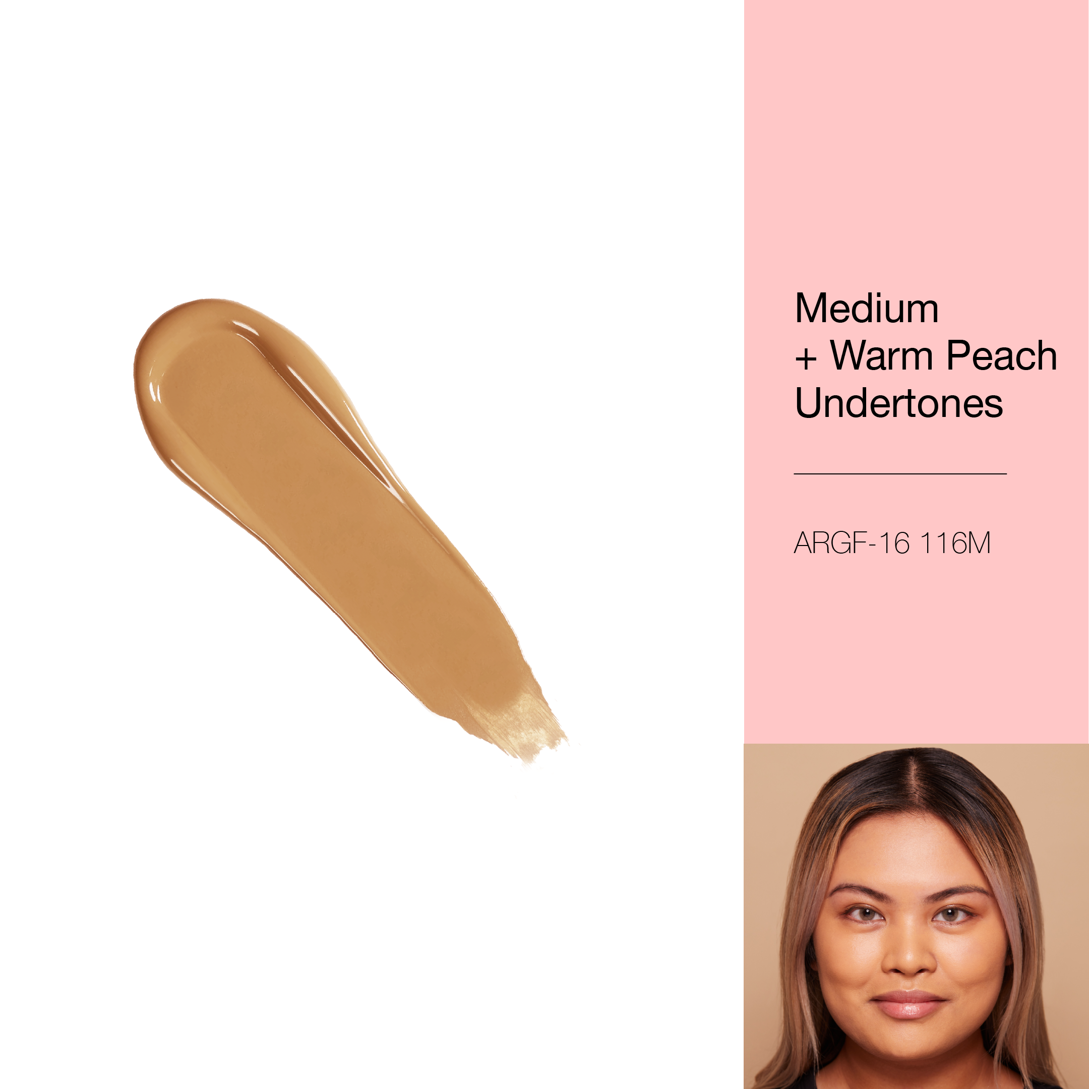 A REALLY GOOD FOUNDATION - 116M Medium + Warm Peach Undertones