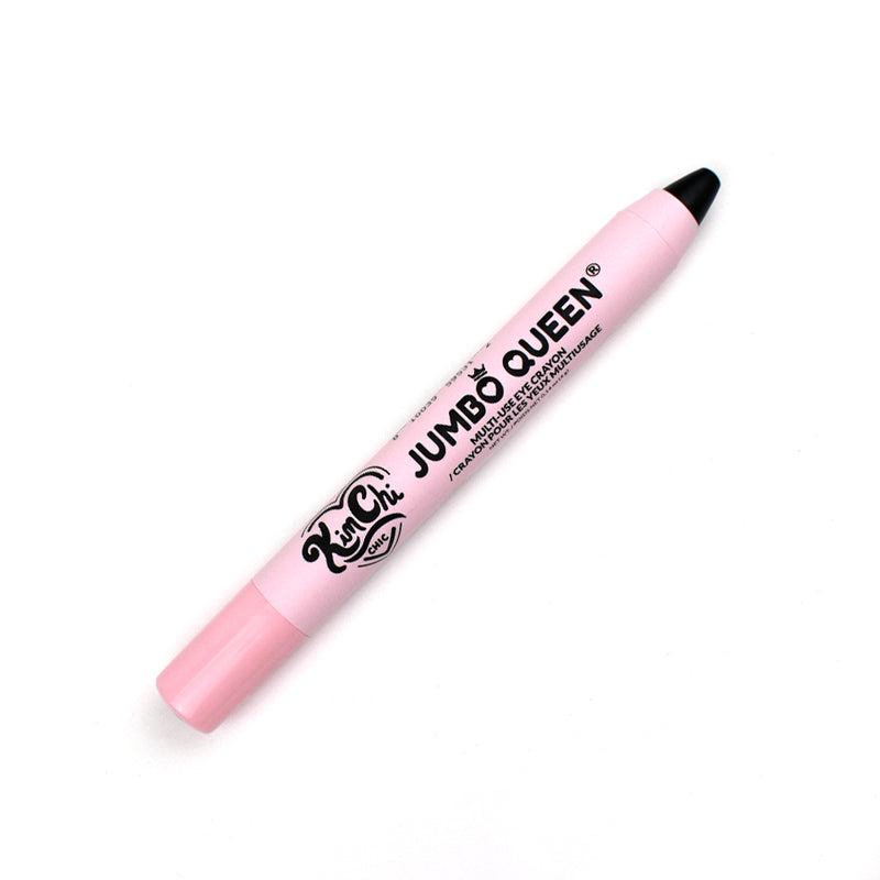 Pink Jumbo Queen makeup pencil with black tip, on white background.