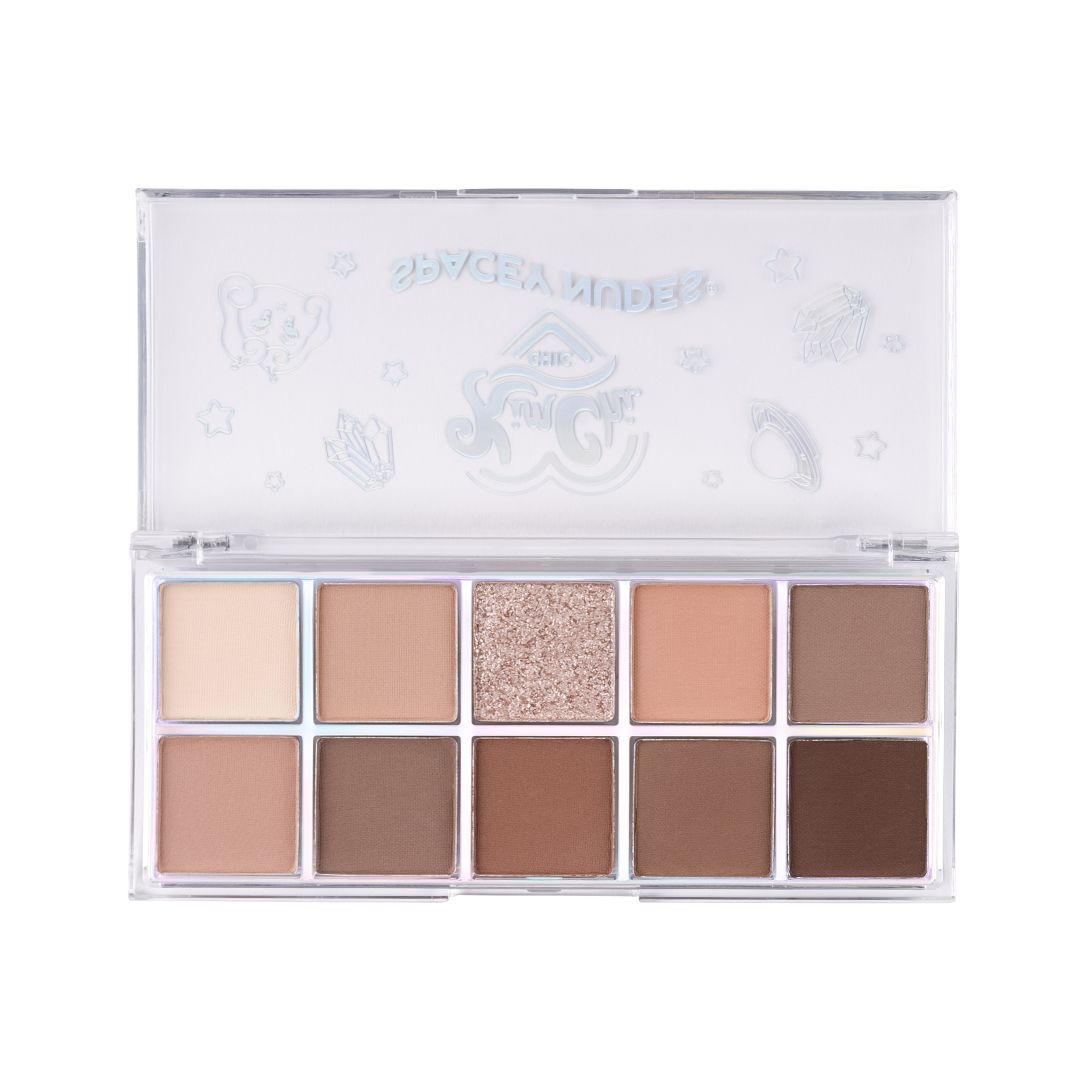 Eyeshadow palette with twelve neutral shades