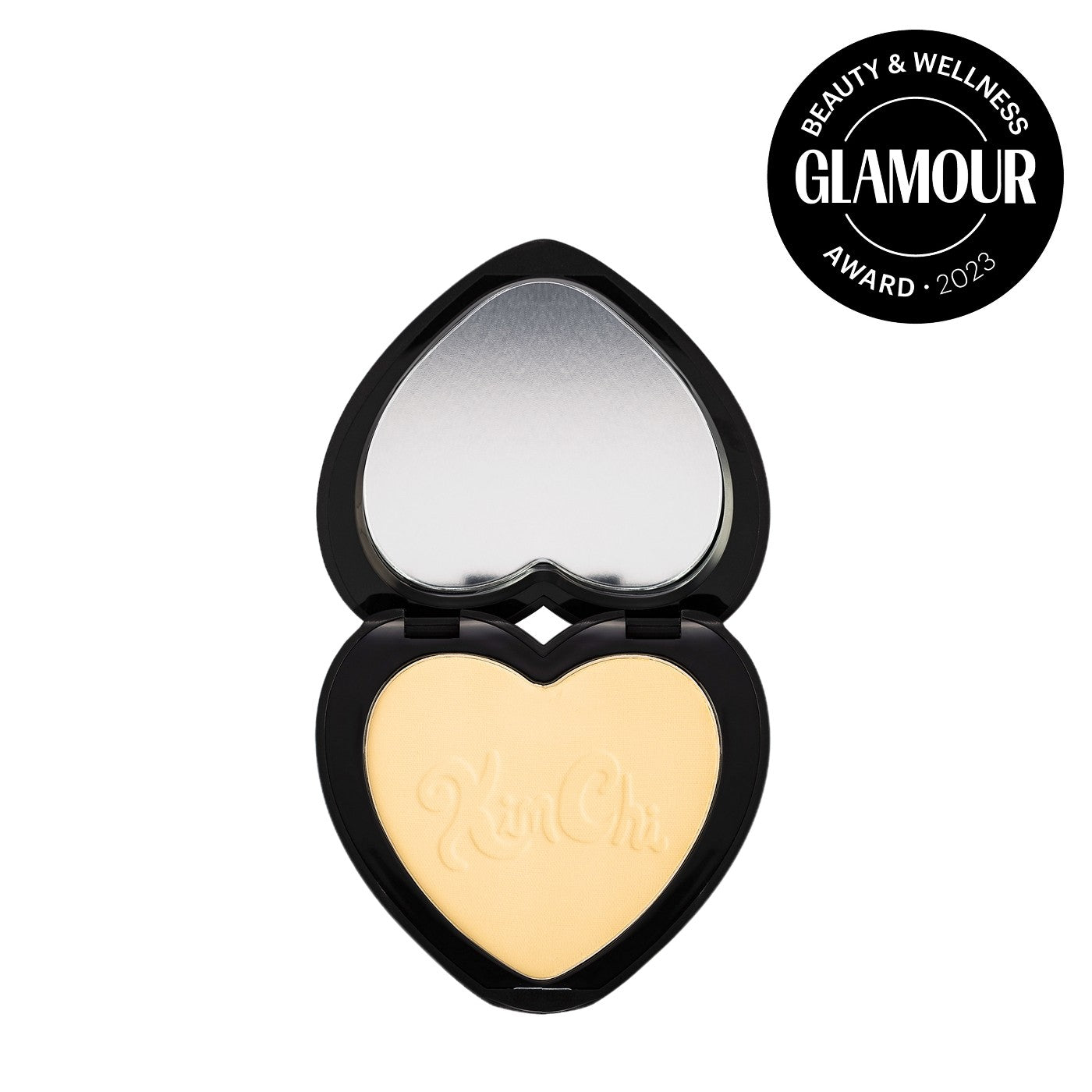 Heart-shaped compact with powder and mirror, Glamour Award 2023.