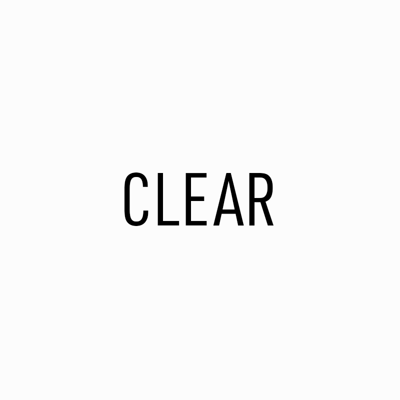 Image with the word 'CLEAR' in black text on a white background.