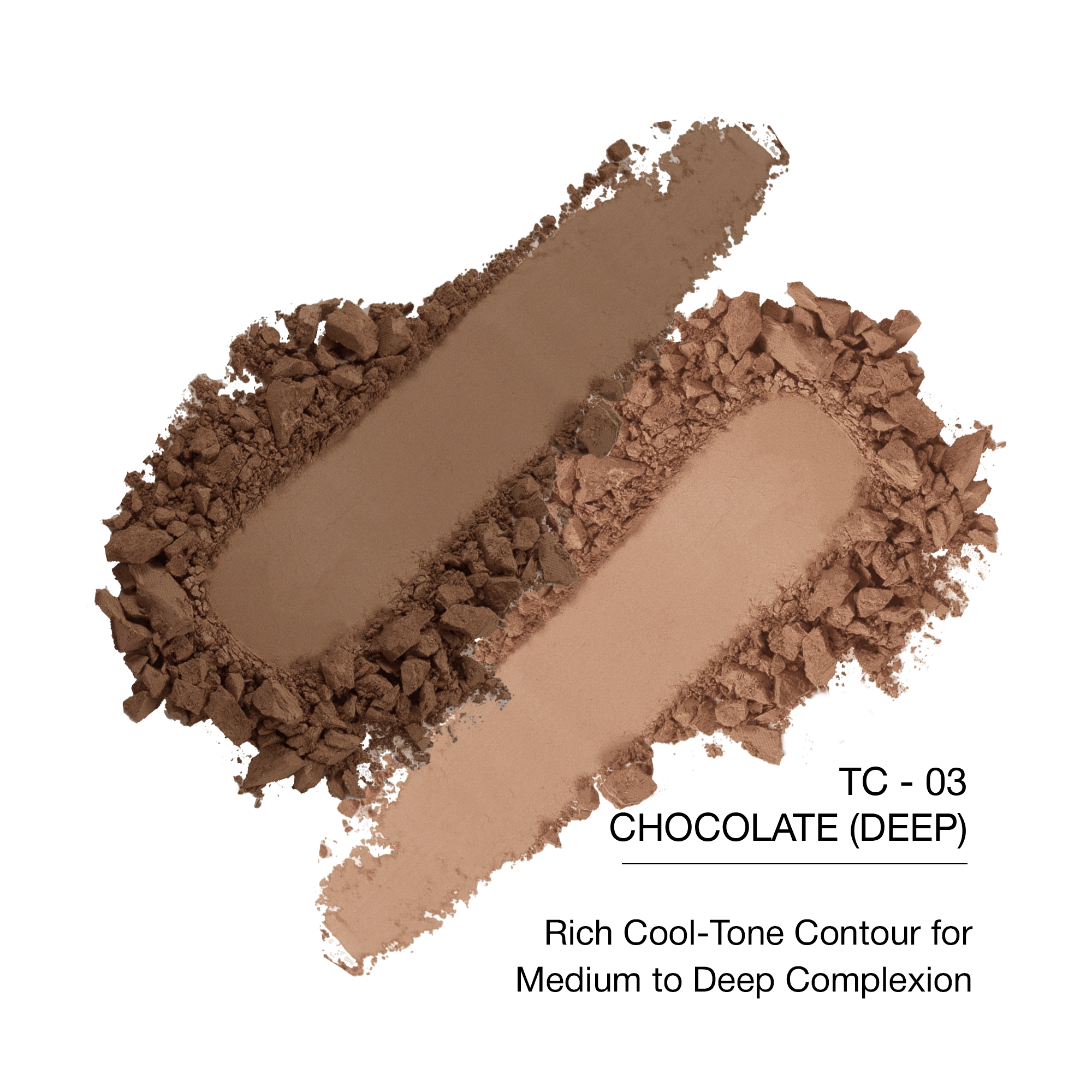 Rich cool-tone contour powder in Chocolate Deep for medium to deep complexions.