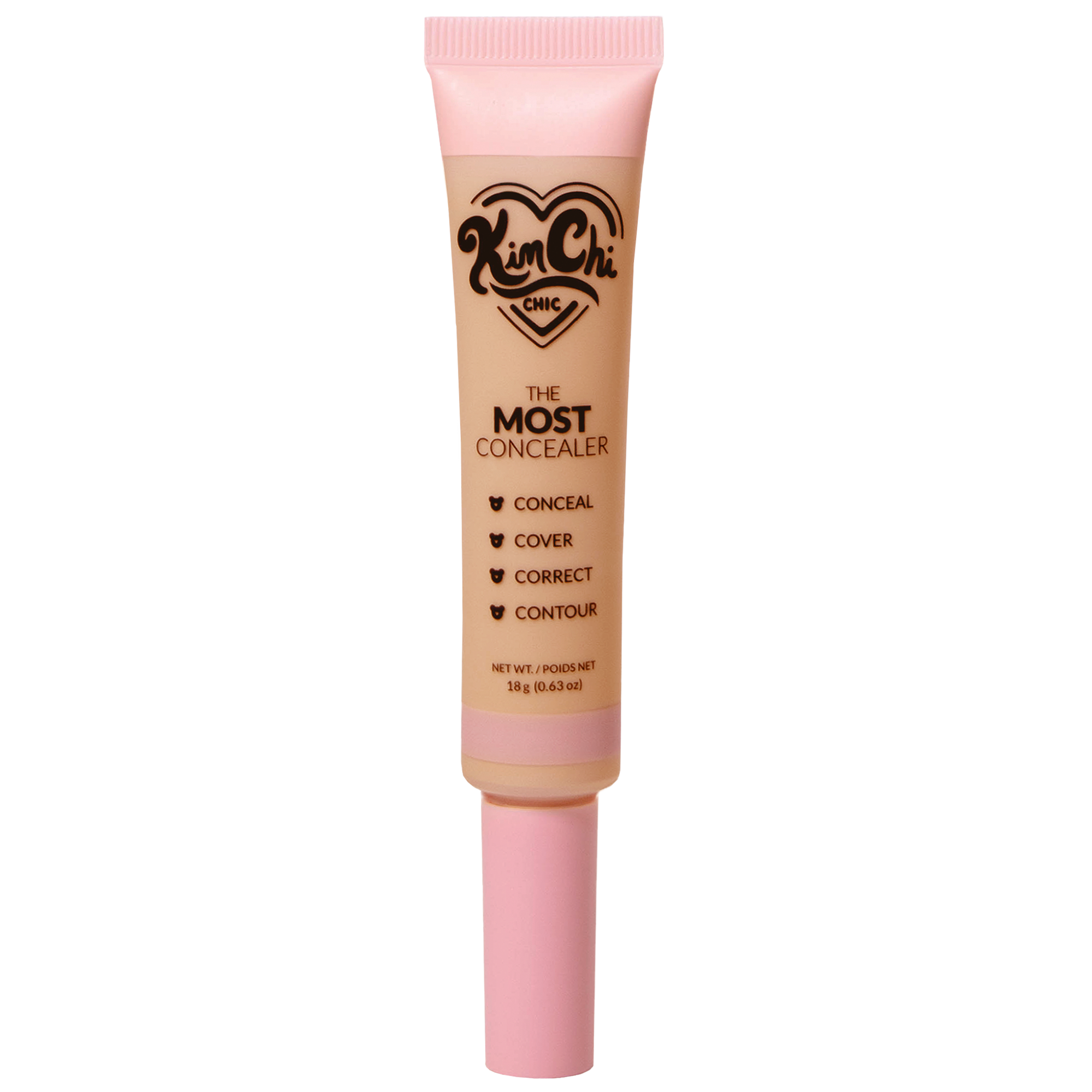 Tube of Kim Chi Chic The Most Concealer with pink cap