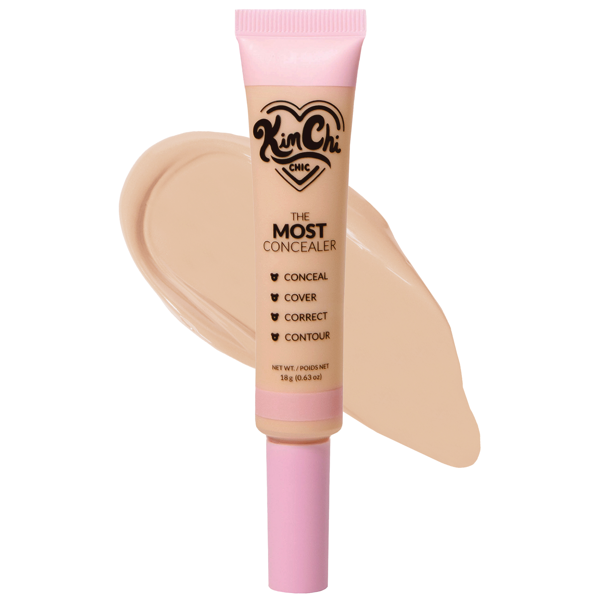 Tube of Kim Chi The Most Concealer with swatch