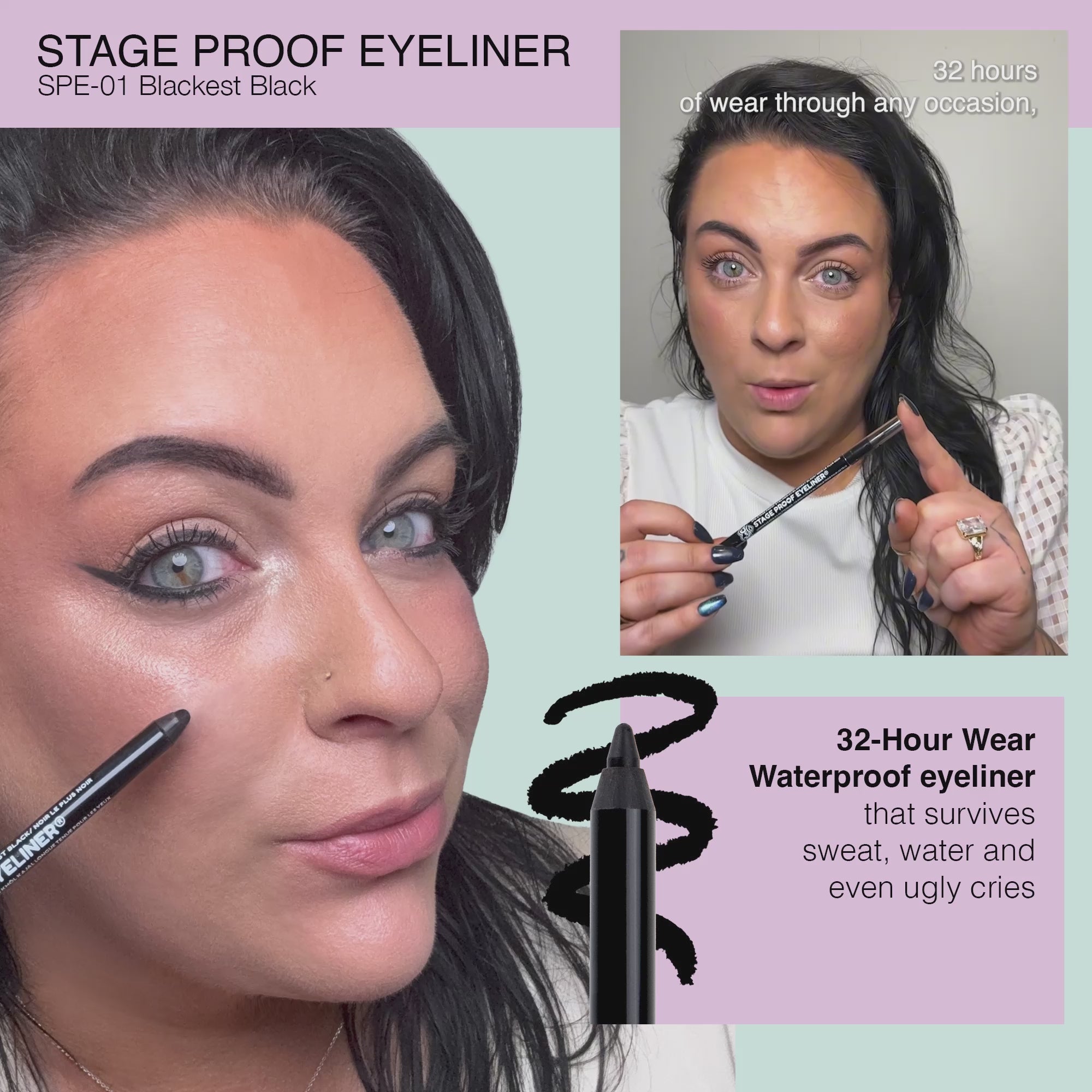 STAGE PROOF EYELINER - 02 Dark Brown