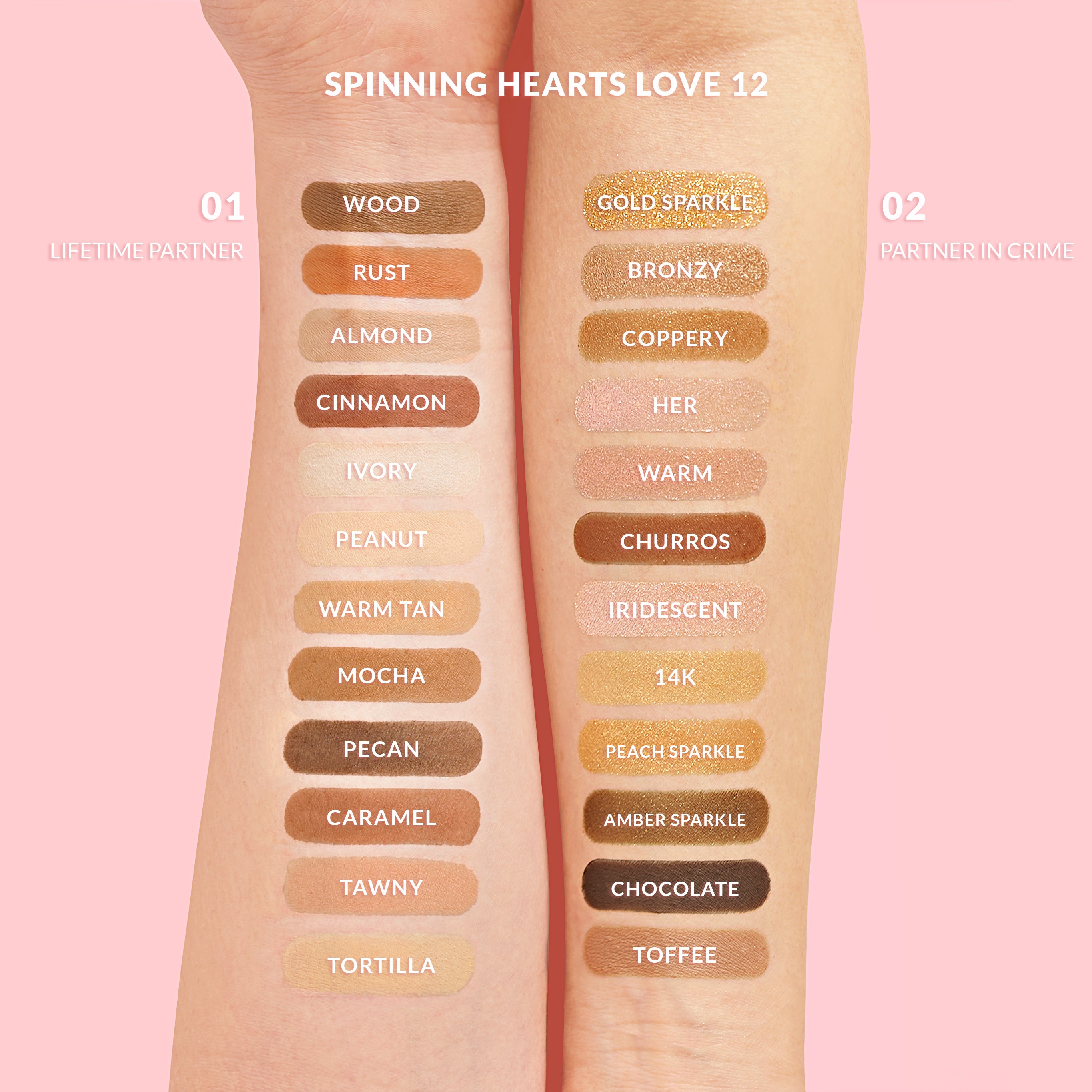 SPINNING HEARTS LOVE - 01 Lifetime Partner Shadow Palette