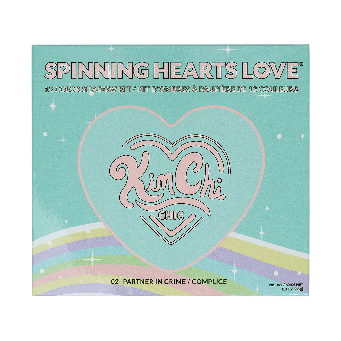 Kim Chi Chic Spinning Hearts Love eyeshadow palette packaging